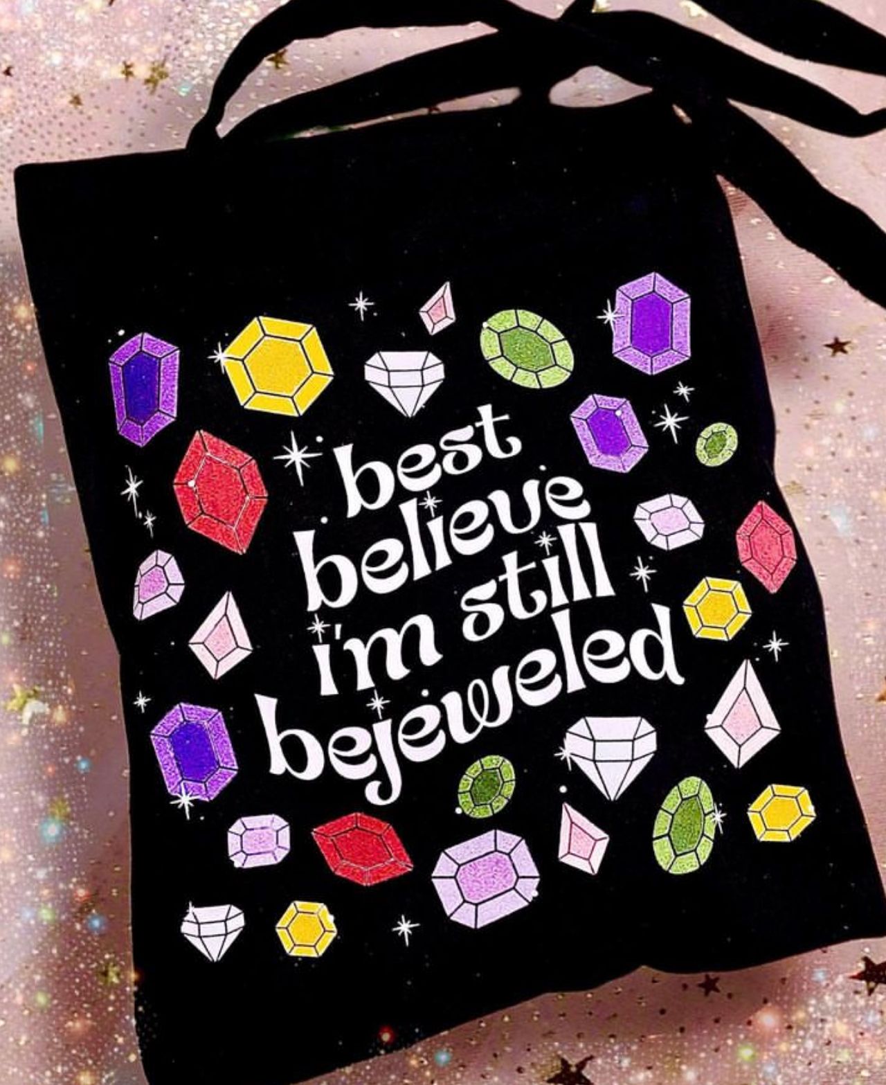 Heather bejeweled taylor swift tote bag