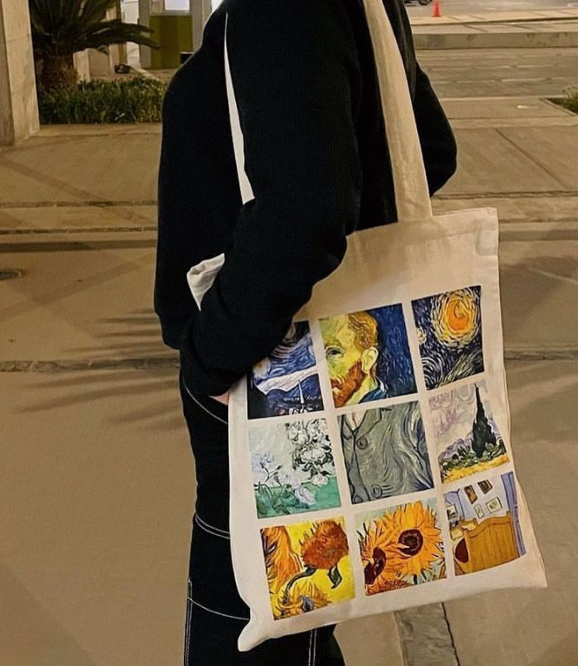 Heather van gogh tote bag