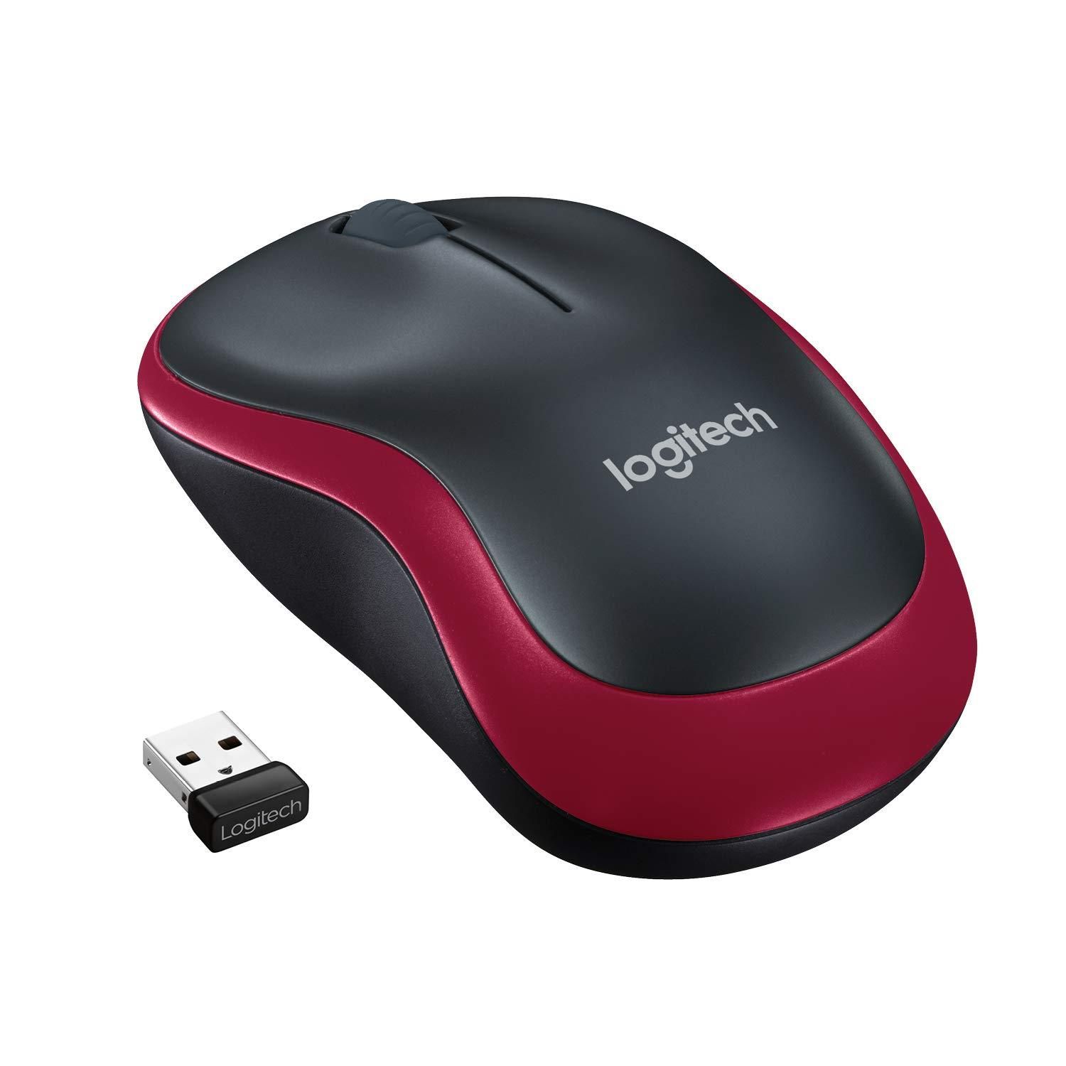 Logitech Mouse WL M185 Red