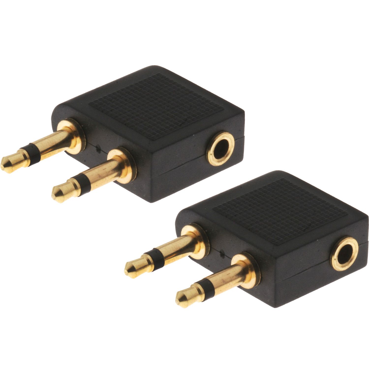 2B 2*1 Connector 2 AUX Male * 1 Female,  Gold