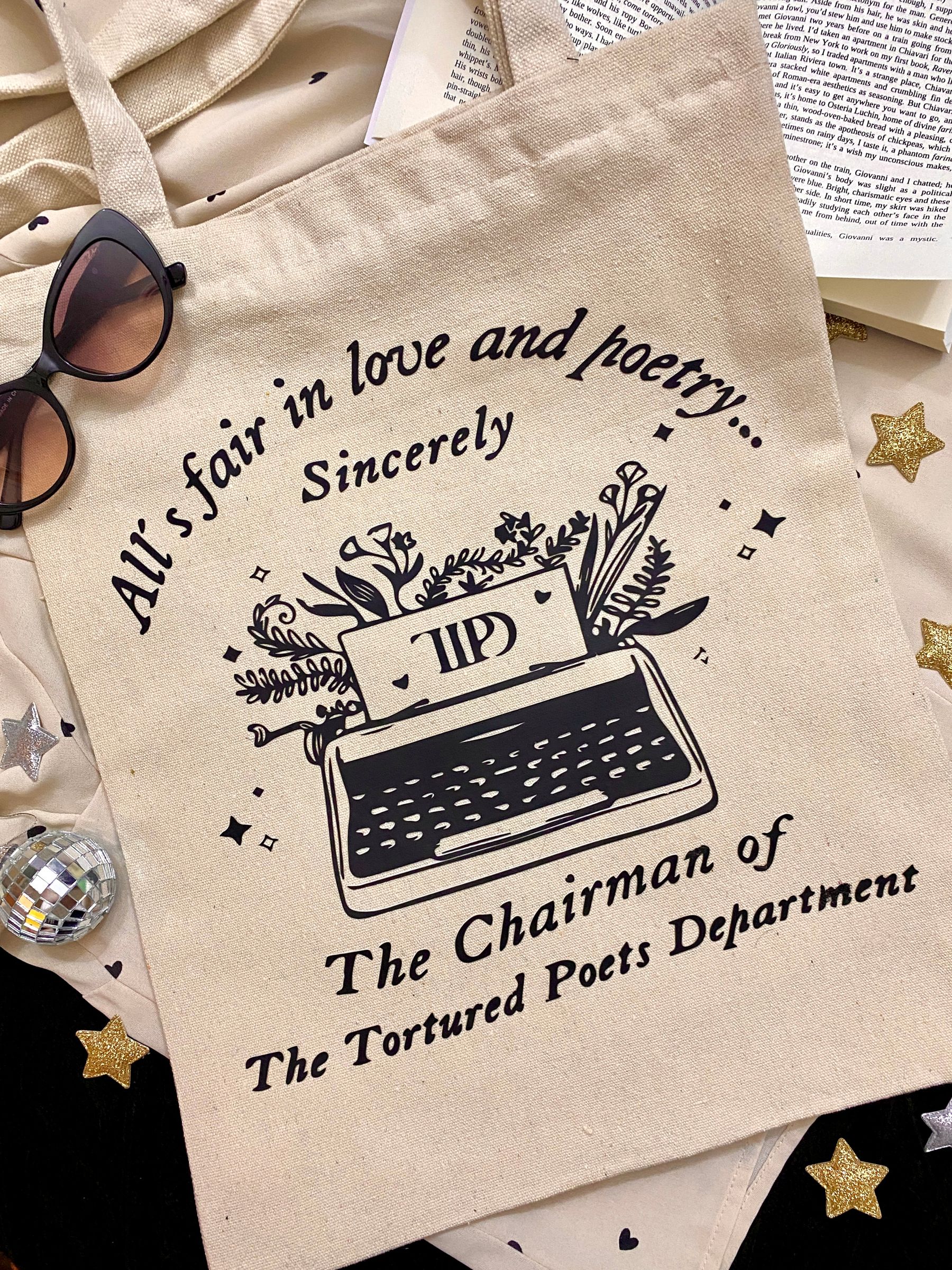 Taylor swift the tortured poets department printed tote