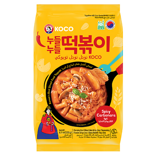 Koco Noodle Toppoki Spicy Carbonara Flavor 236g