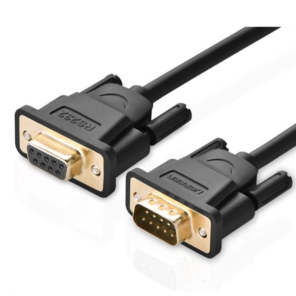 UGREEN RS232 DB9 Adapter Female to Female Cable 1.5m (Black) (20149)