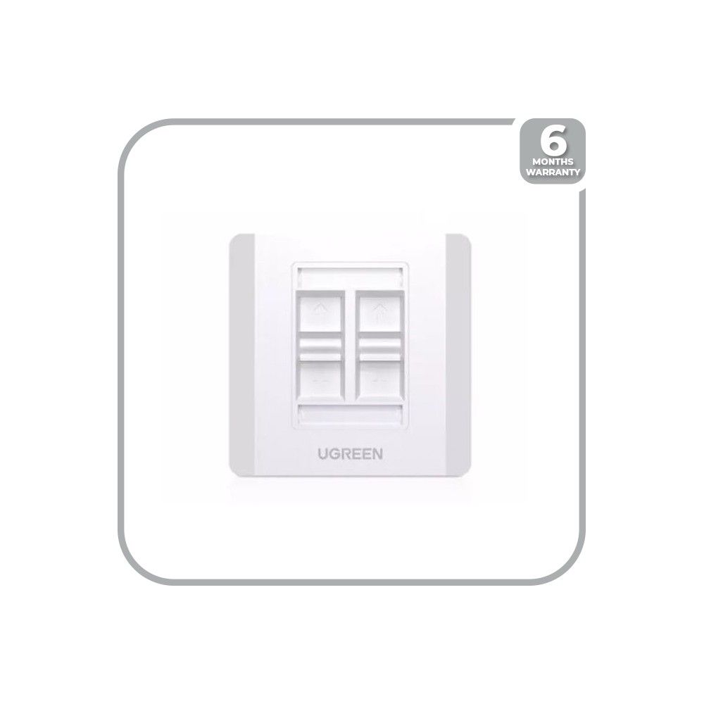 UGREEN Quadruple-Port Wall Plate 1 pc (80443)