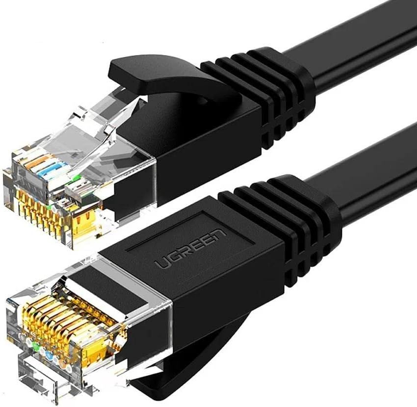 UGREEN Cat 6 U/UTP Lan Flat Cable 15m (Black) NW102 (50180)