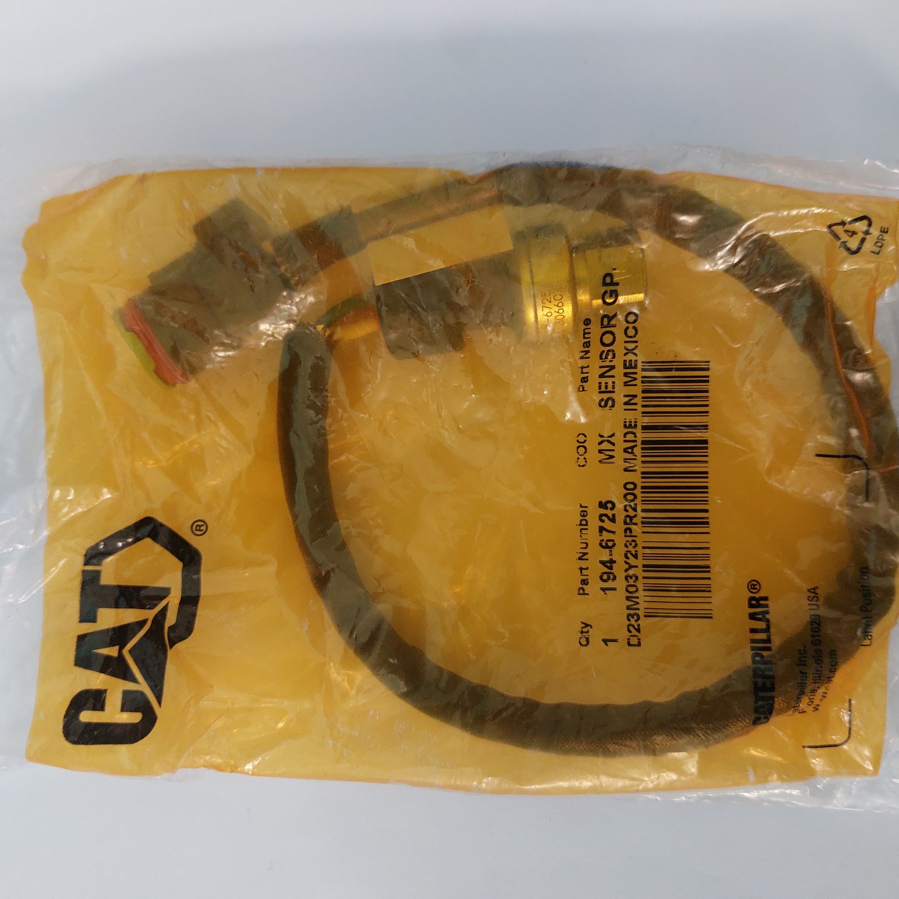 Caterpillar Sensor Oil/Fuel Pressure 1946725 OEM