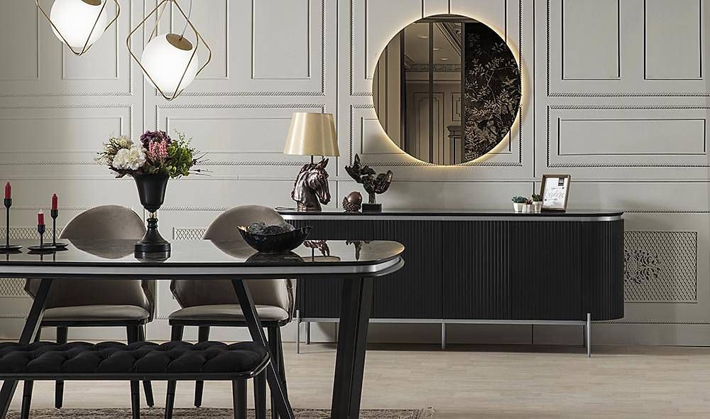 Mood Black Silver Dining Room