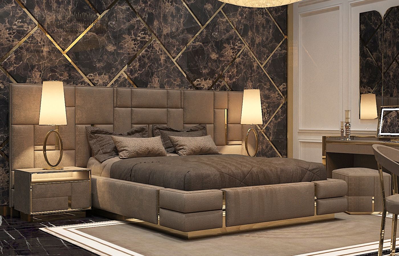 square bedroom