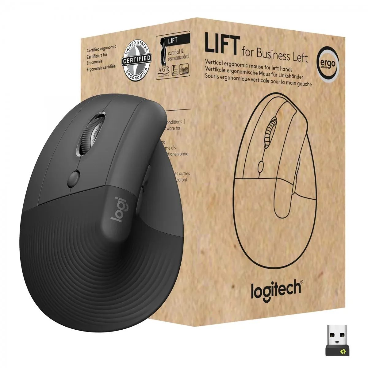Logitech® Lift Vertical Ergonomic Mouse  910-006473