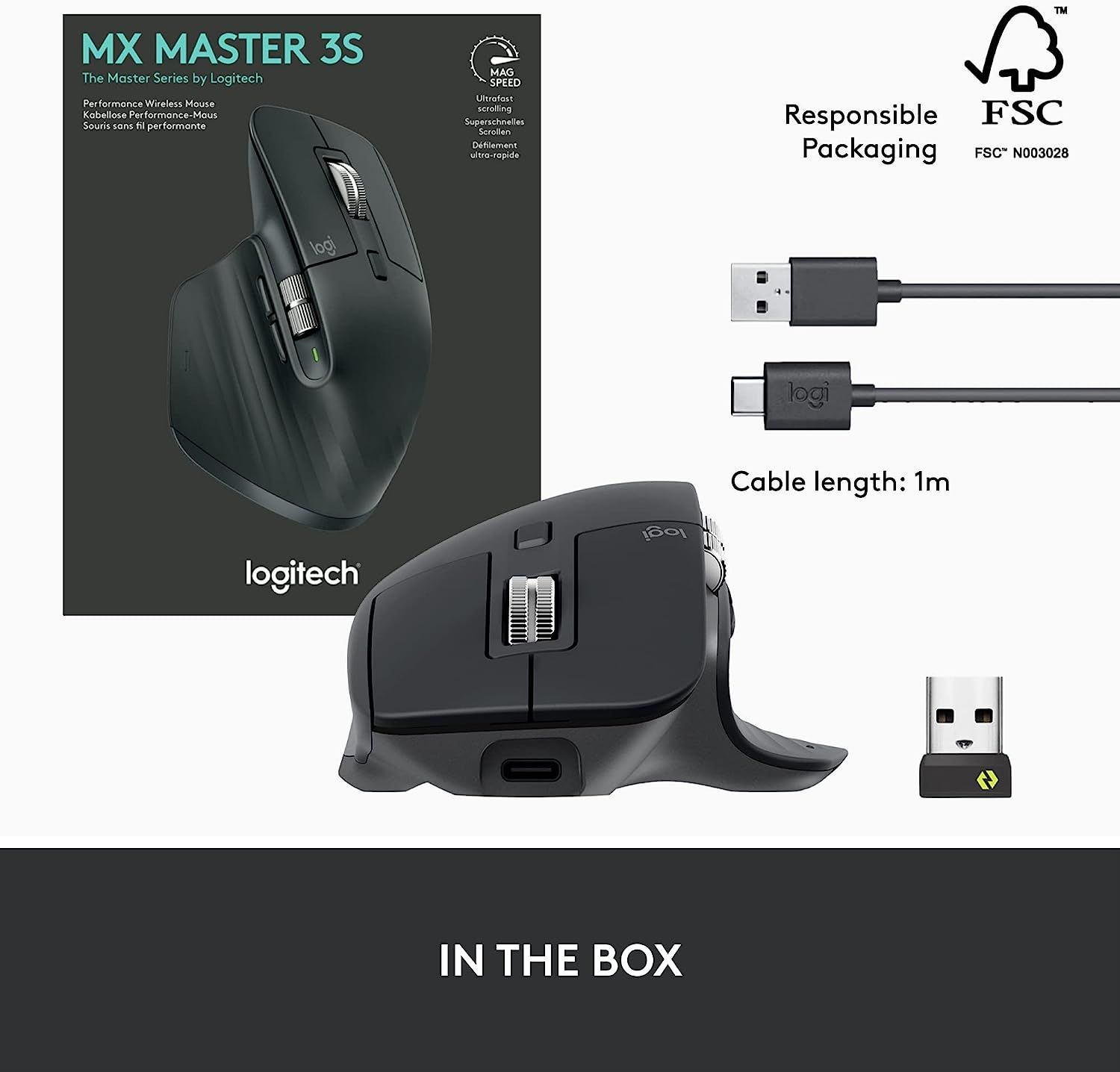 Logitech® MX Master 3S Performance Wireless Mouse  910-006571 - 910-006571