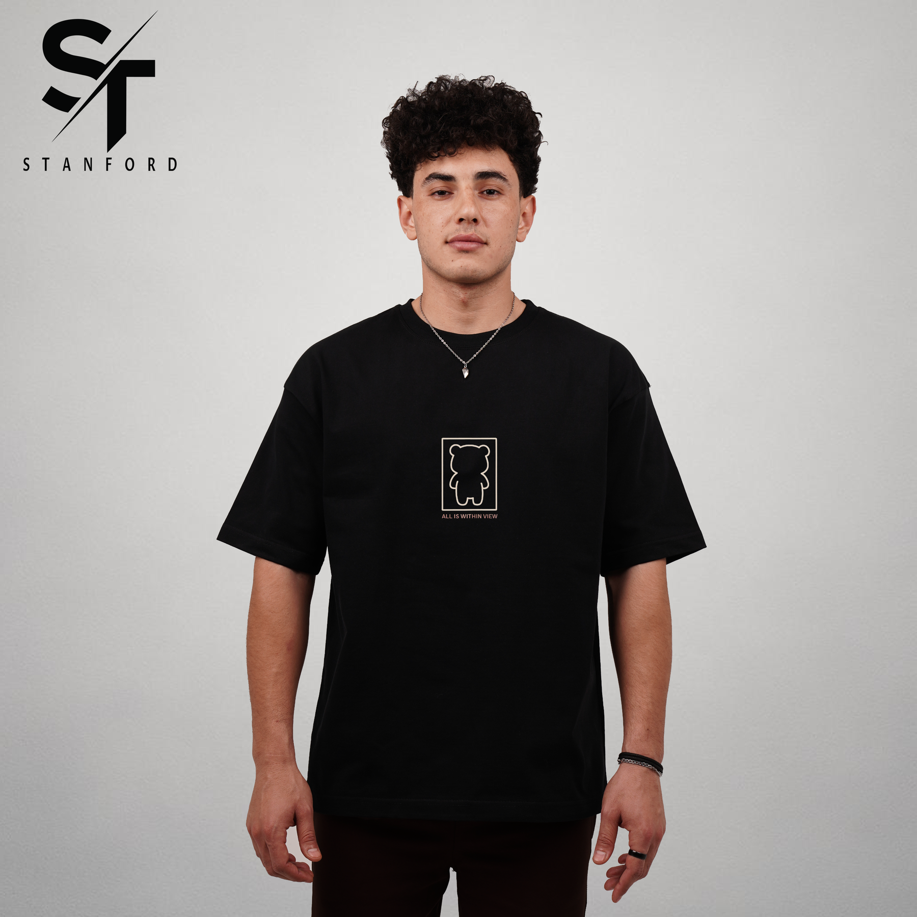 Oversized Printed T-Shirt Black 6 | stanford