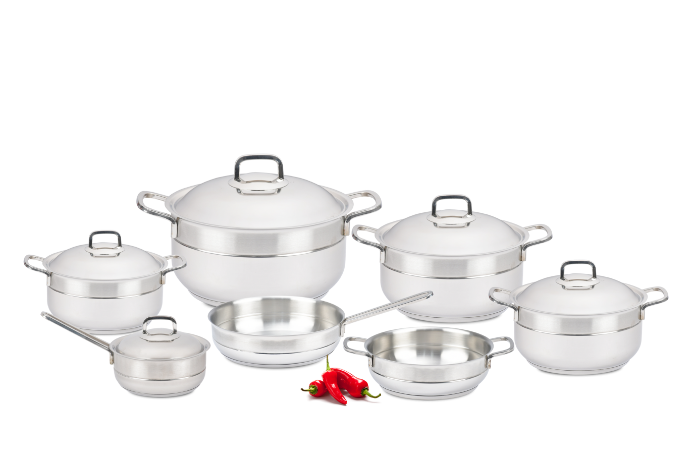 طقم كيتنشوفا استانلس 12ق - بيد سيلفر