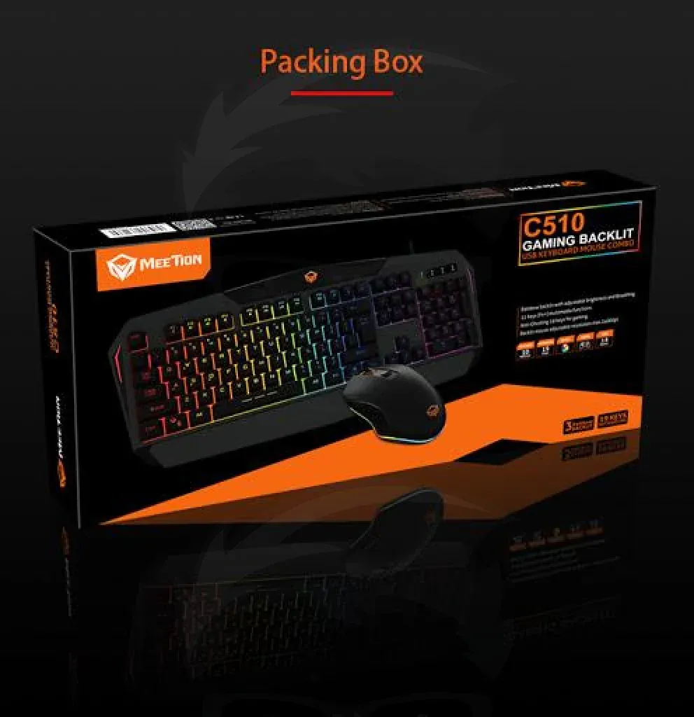 Combo-Meetion-Keyboard+Mouse-C510-Backlight Gaming