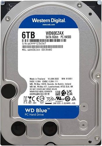 WD Blue 3.5 SATA HDD 6T WD6OE 管理3 Amazon.com: WD Internal Hard Disk 3.5in 6TB WD Blue WD60EZAZ