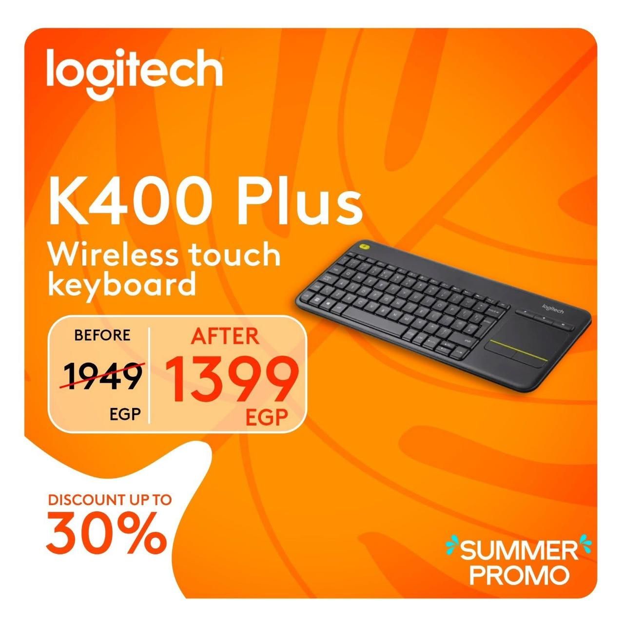 logitech wireless touch keyboard k400plus