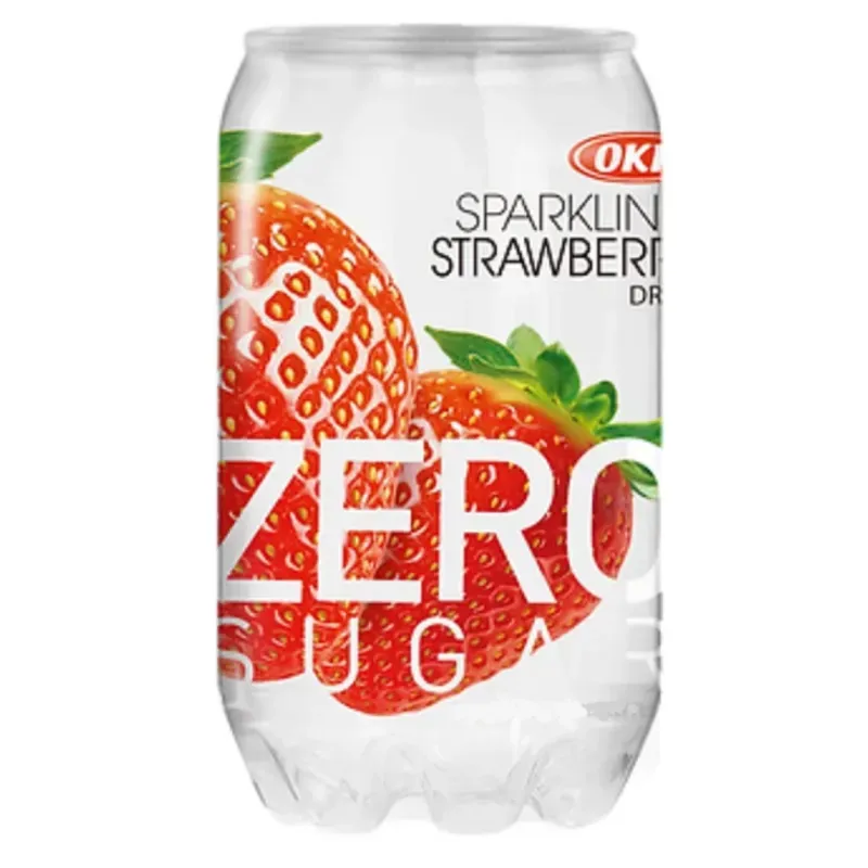  OKF Sparkling Flavored Water – Strawberry (Zero Sugar) – 350 ml