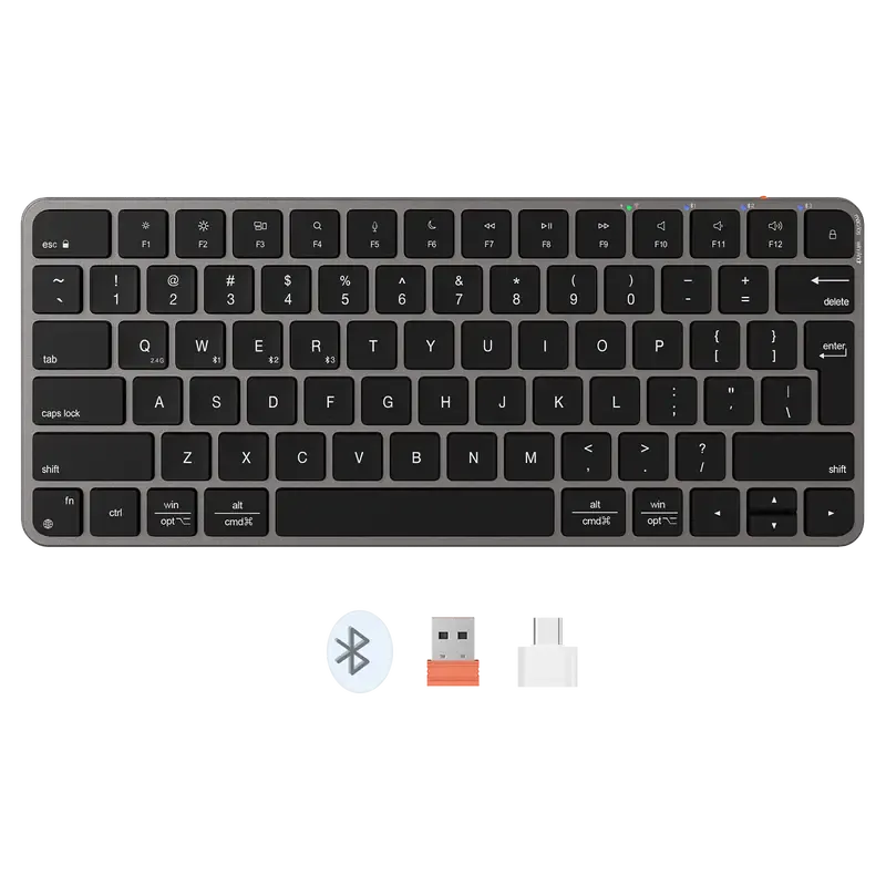 Meetion-Keyboard-iKEY-K210-Dual Mode-Gray Black