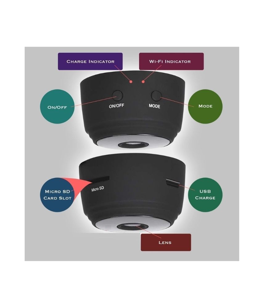 سعر عرض قطعتين من كاميرا مراقبة صغيرة لاسلكية عالية الدقة HD 1080 بكسل بتقنية الواي فاي T