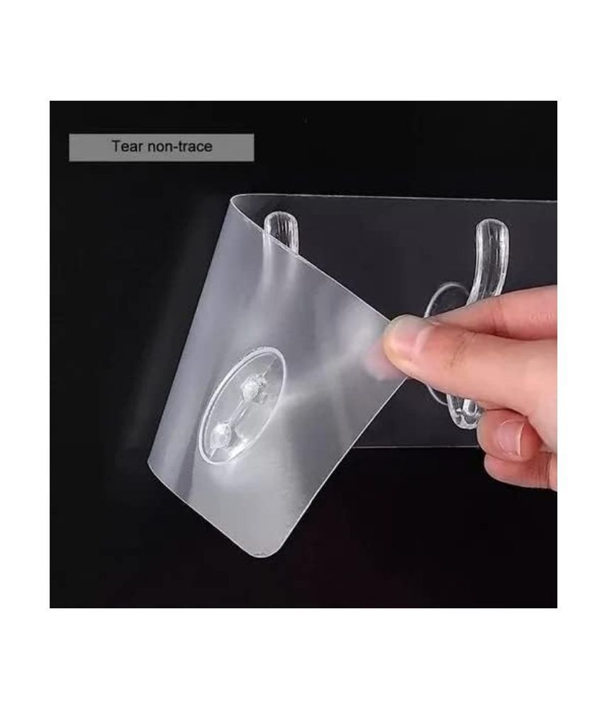 شراء شريط علاقات حائط لاصق شفاف متعدد الخطافات