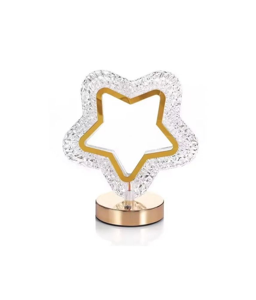 شراء مصباح طاولة كريستالي بنقشة النجمة يعمل باللمس