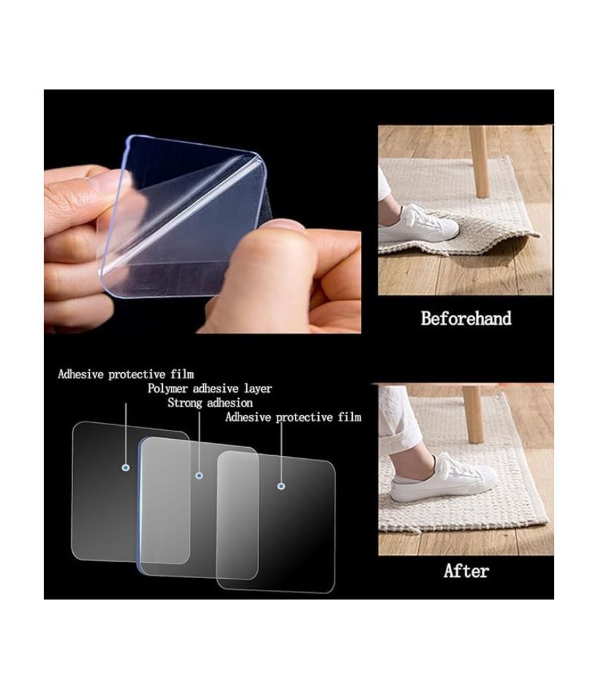 لاصق نانو مزدوج الوجهين شفاف قوي 50 قطعة