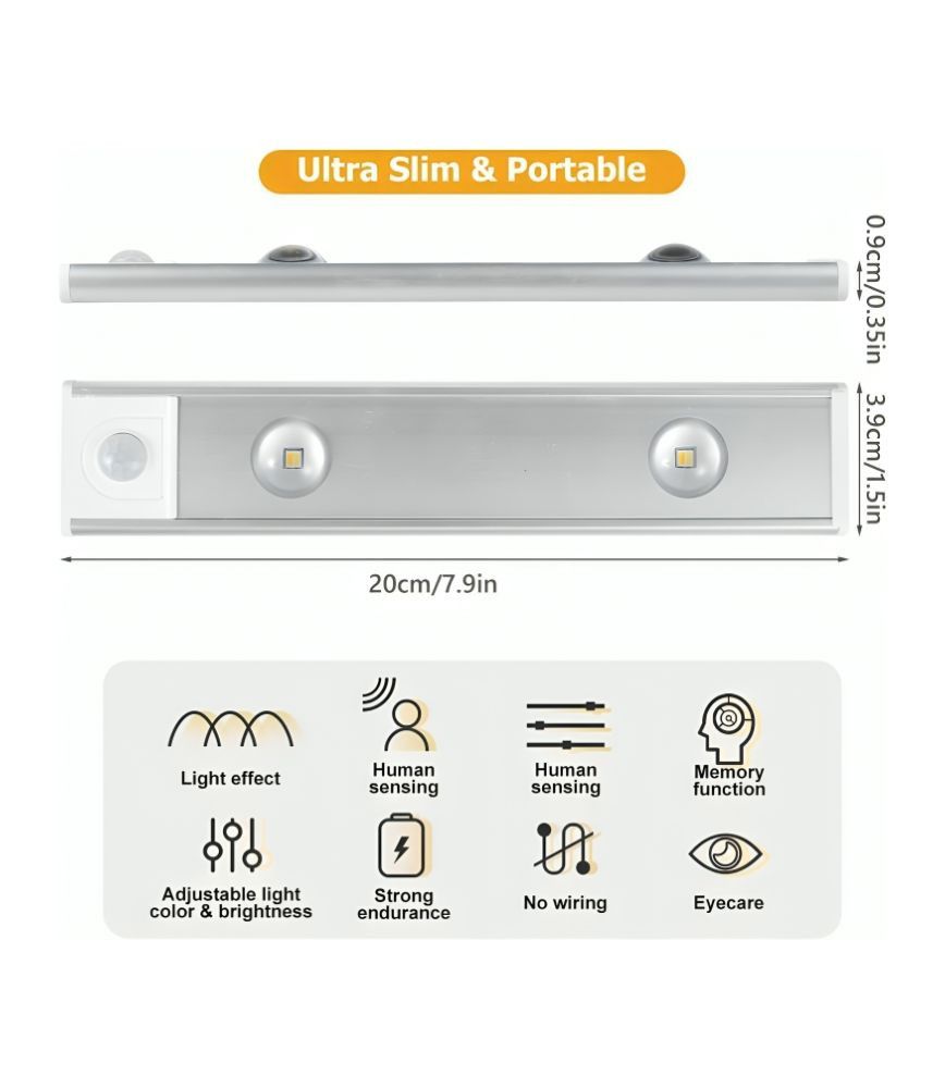 سعر عرض قطعتين من مصباح استشعار الحركة اللاصق