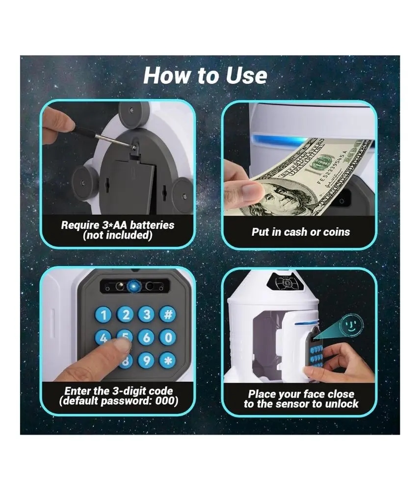 سعر حصالة أموال ذكية بكلمة مرور للأطفال T