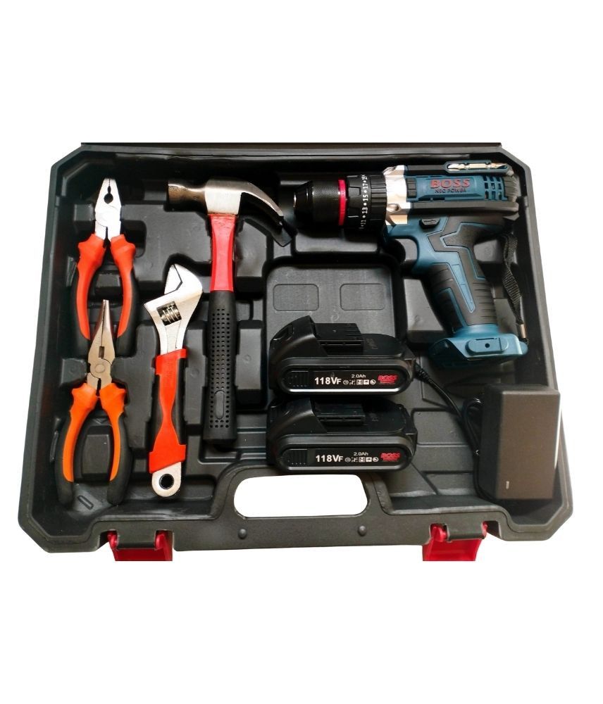 سعر طقم دريل لاسلكي ليثيوم بدون فحمات بوس لايف