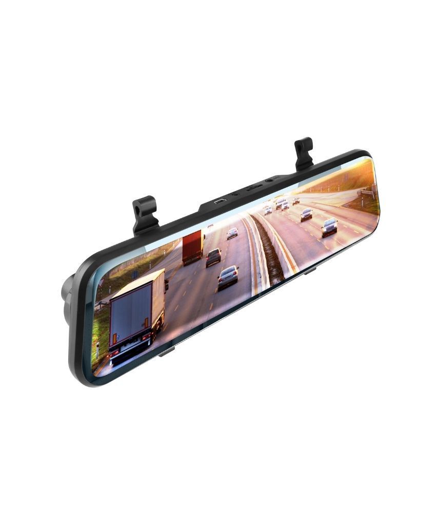 سعر مرآة سيارة ذكية مع كاميرا أمامية وخلفية 9.66 بوصة بدقة 1080p ورؤية ليلية T