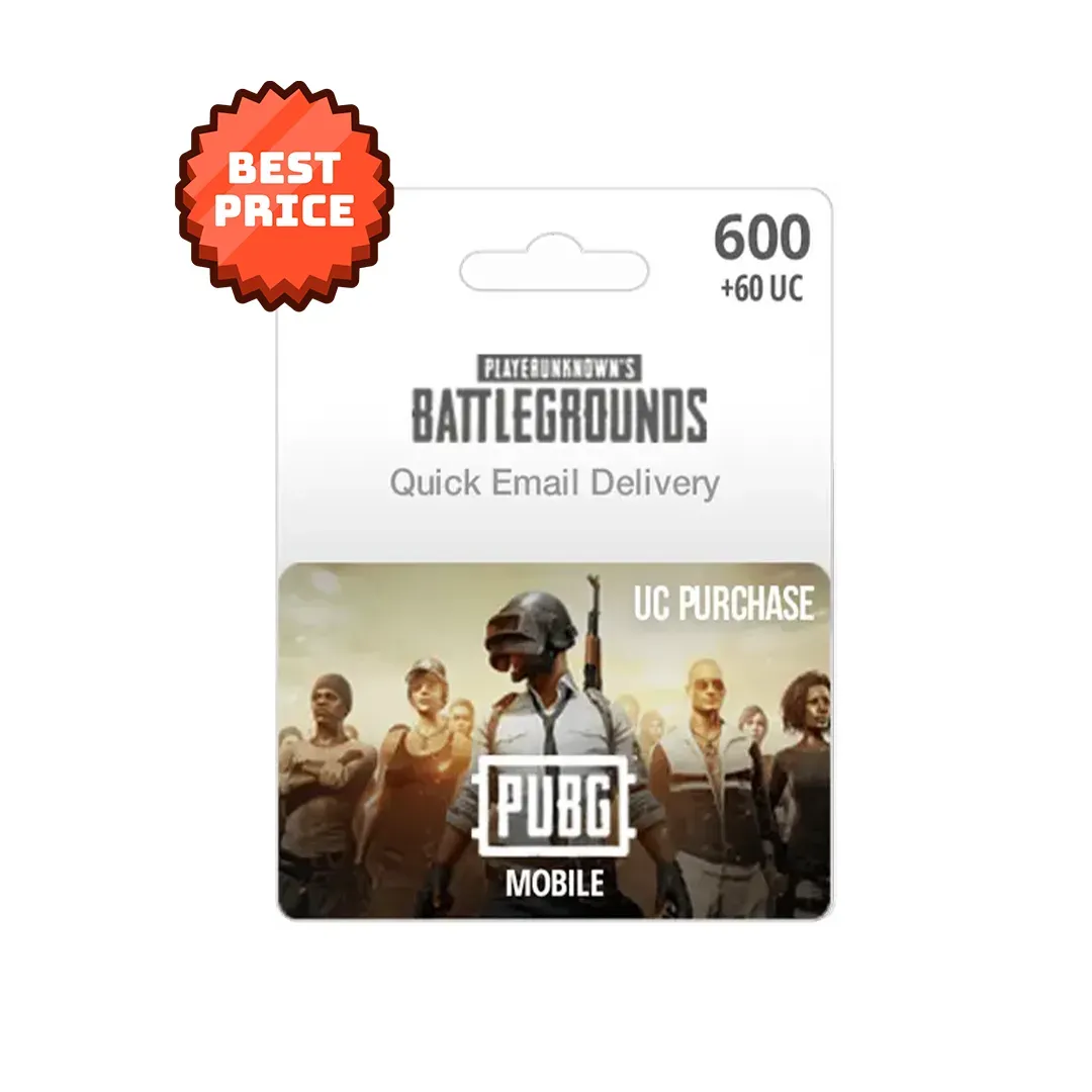 PUBG Mobile $10 (600+Free 60 UC) Recharge Voucher